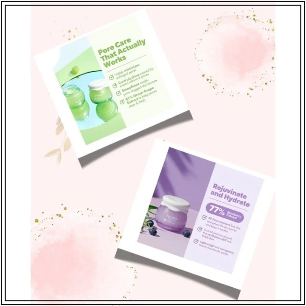 Frudia - *K-BEAUTY SET!!* Blueberry Hydrating Cream & Green Grape Pore Control‎